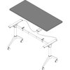 Lorell Tabletop, f/Width-adjustable Training Base, 60"x24", White LLR62595